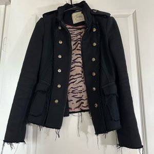 Zara outerwear distressed jacket